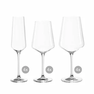 design à la mode Leonardo Service De Verres à Vin Puccini 12 Pièces, Transparent – Verres à Vin 7