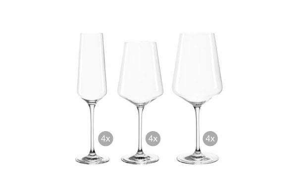 design à la mode Leonardo Service De Verres à Vin Puccini 12 Pièces, Transparent – Verres à Vin 3