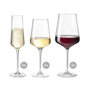 design à la mode Leonardo Service De Verres à Vin Puccini 12 Pièces, Transparent – Verres à Vin 9