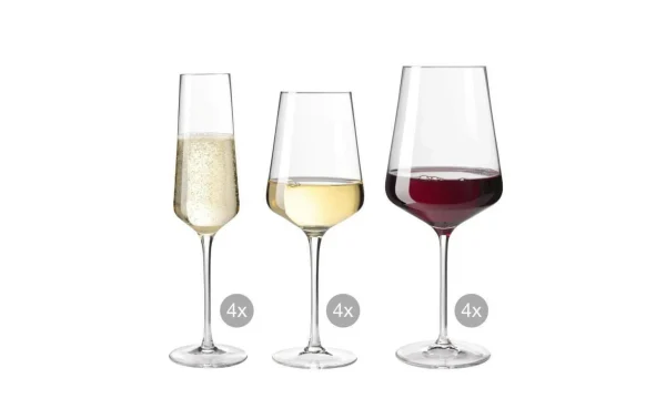 design à la mode Leonardo Service De Verres à Vin Puccini 12 Pièces, Transparent – Verres à Vin 4