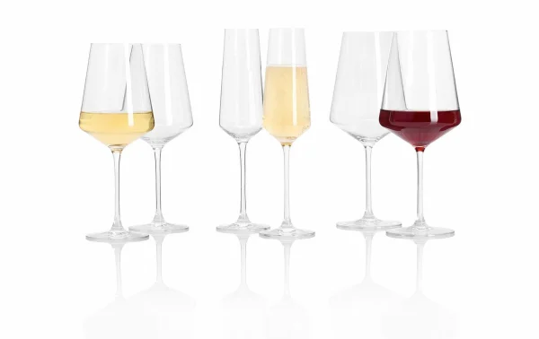 magasin en ligne france Leonardo Service De Verres à Vin Puccini 18 Pièces, Transparent – Verres à Vin 1