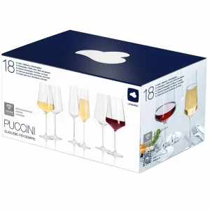 magasin en ligne france Leonardo Service De Verres à Vin Puccini 18 Pièces, Transparent – Verres à Vin 9